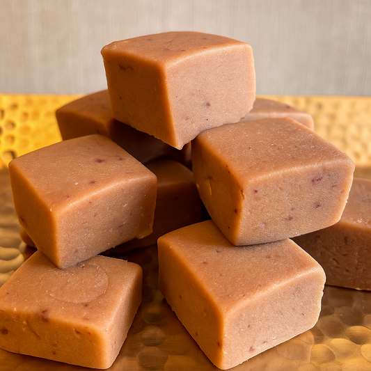 Raspberry Sweet Milk Fudge